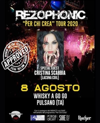 REZOPHONIC: live con Cristina Scabbia  al Whisky a go go di Pulsano