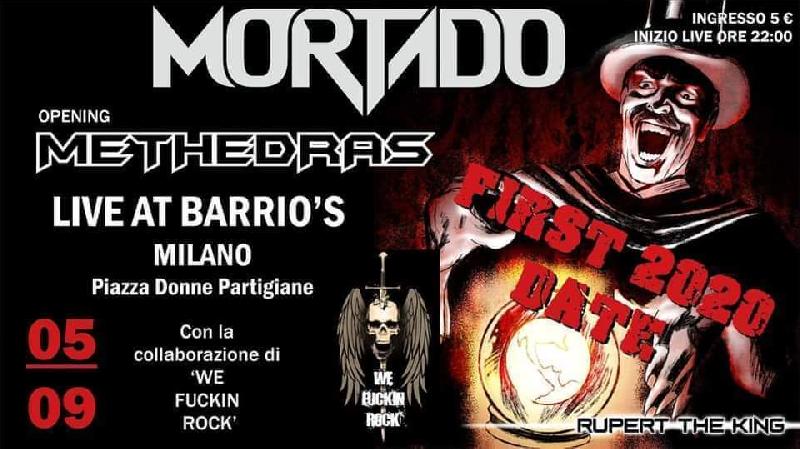 MORTADO: prossimo live a Milano in i METHEDRAS