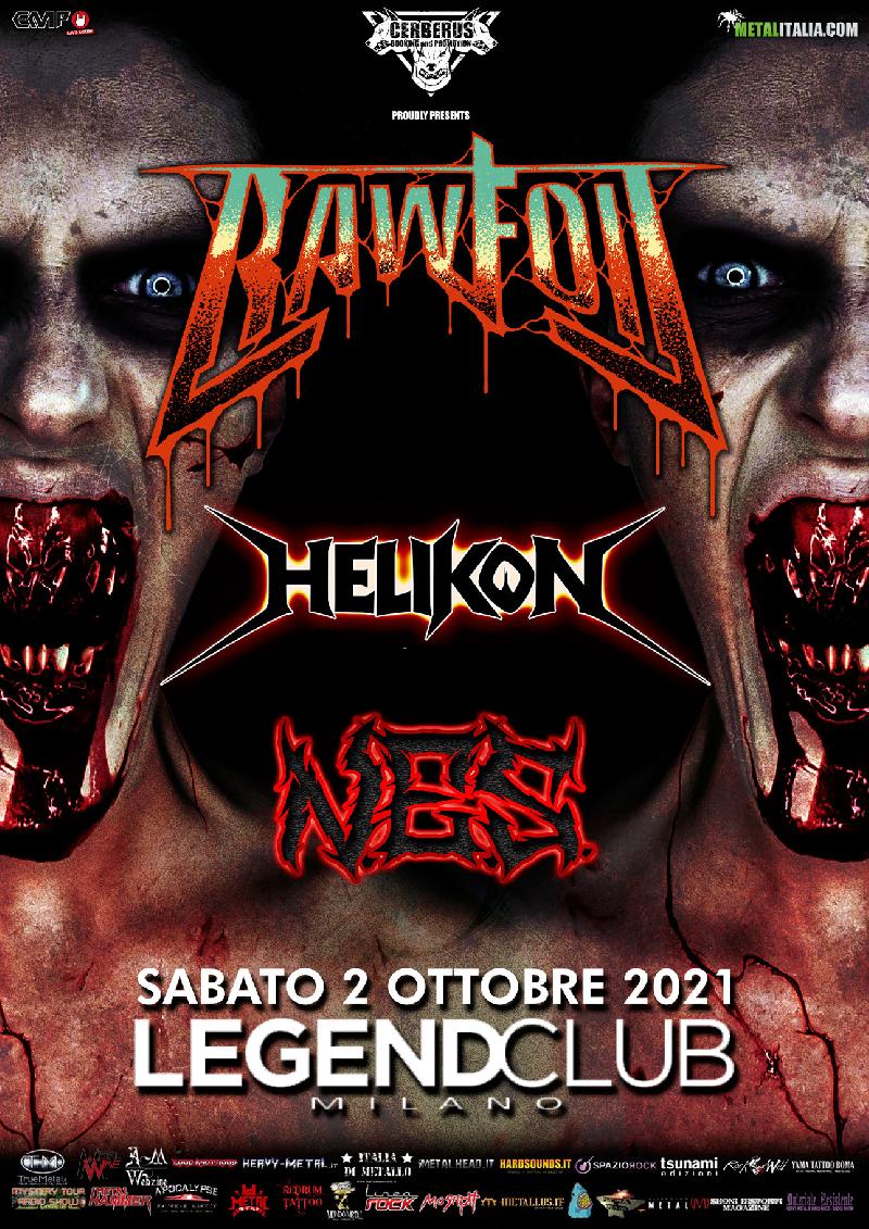 RAWFOIL, HELIKON e N.E.S: live al legend di Milano sabato 2 ottobre