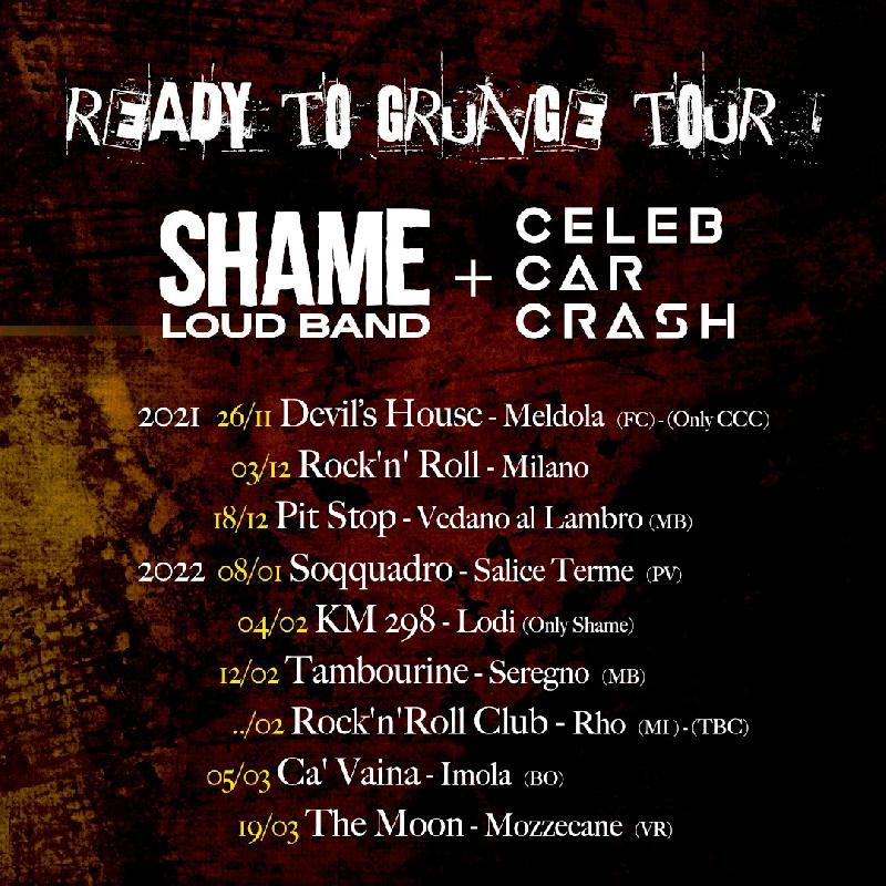 READY TO GRUNGE TOUR: i dettagli del tour con SHAME e CELEB CAR CRASH