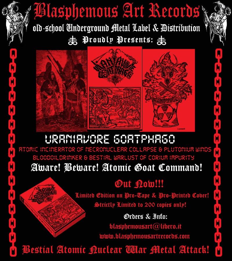 URANIAVORE GOATPHAGO: ''Compendium of Nucleargoat Abominations '' esce su nastro per Blasphemous Art Records