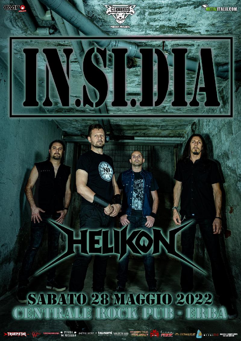 IN.SI.DIA e HELIKON: una data al Centrale Rock Pub di Erba a maggio