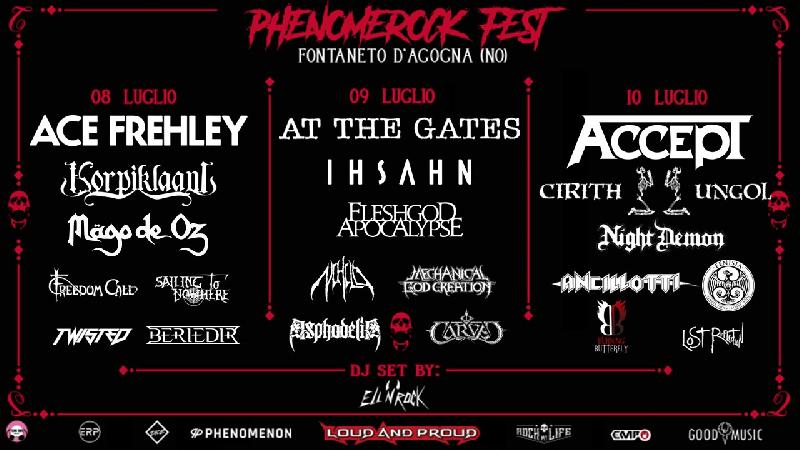 PHENOMEROCK FESTIVAL: la line-up completa dell'evento