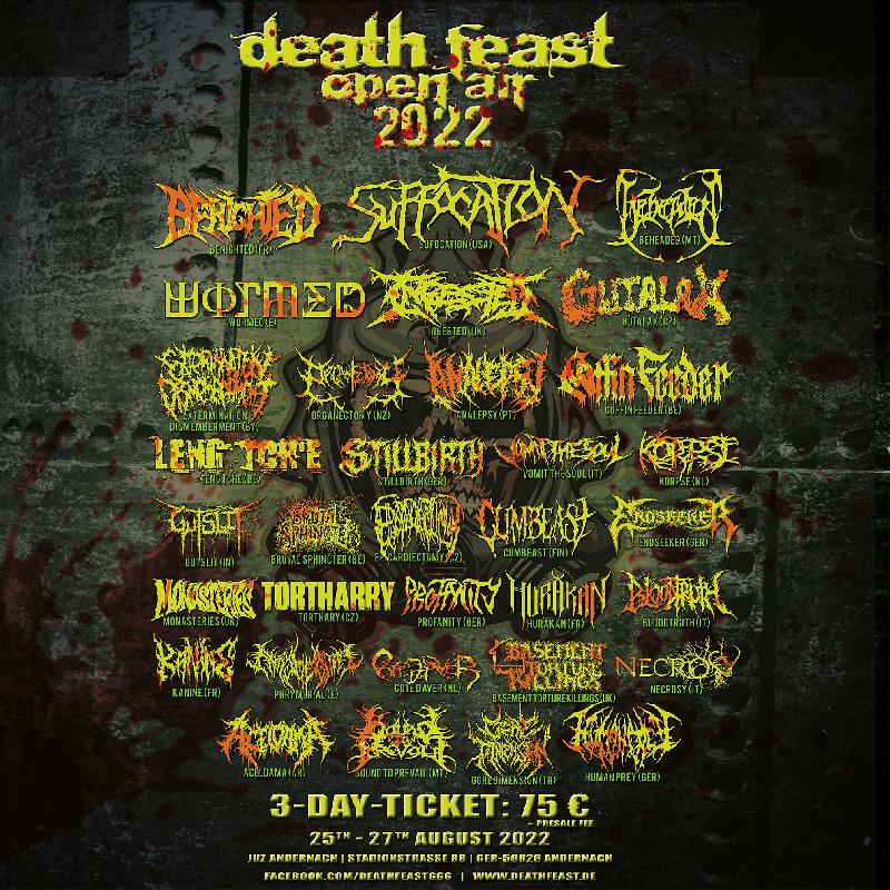 VOMIT THE SOUL, BLOODTRUTH e NECROSY: confermati al Deathfeast Open Air 2022