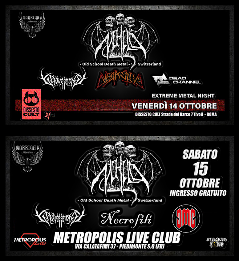 EXTREME e DEATH METAL NIGHTs: doppio evento live al Dissesto Musicale