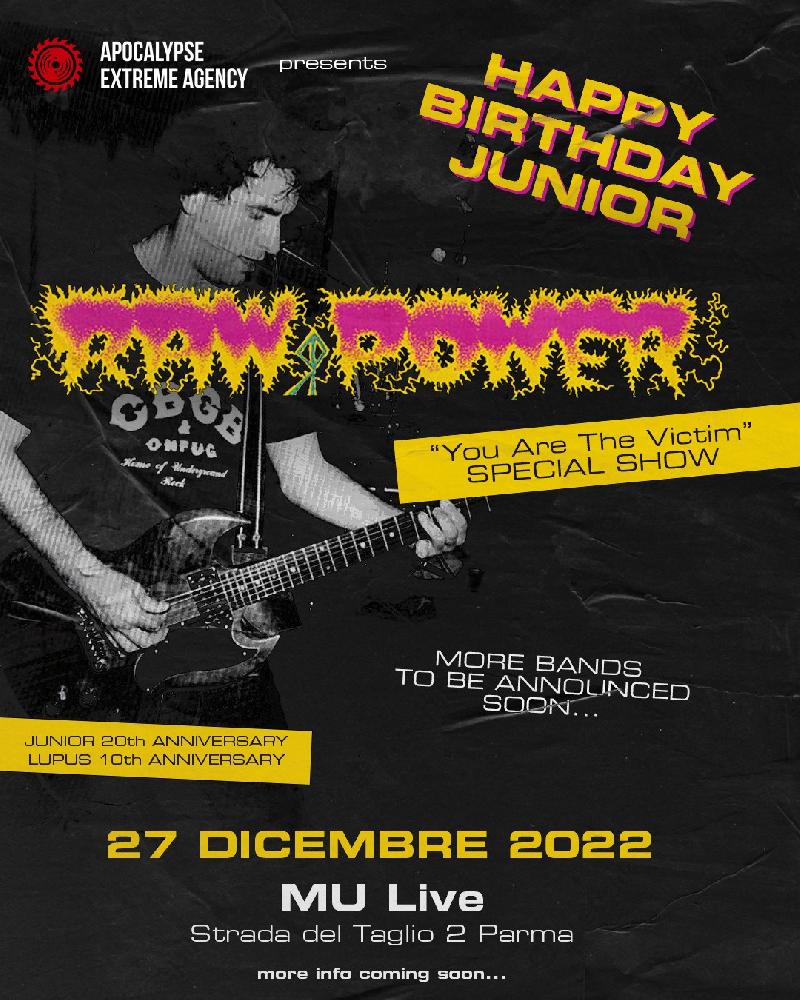 RAW POWER: concerto speciale dedicato a Giuseppe "Junior" Codeluppi e Luca "Lupus" Carpi