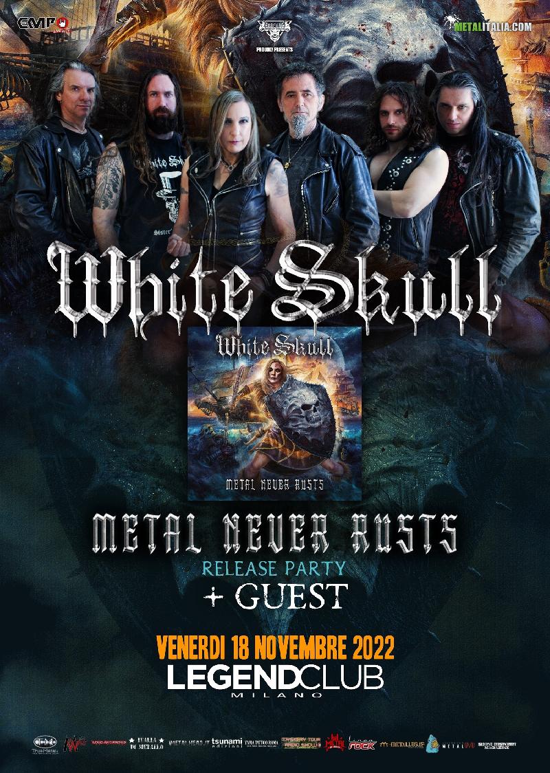 WHITE SKULL: il release party per ''Metal Never Rusts'' al Legend Club di Milano