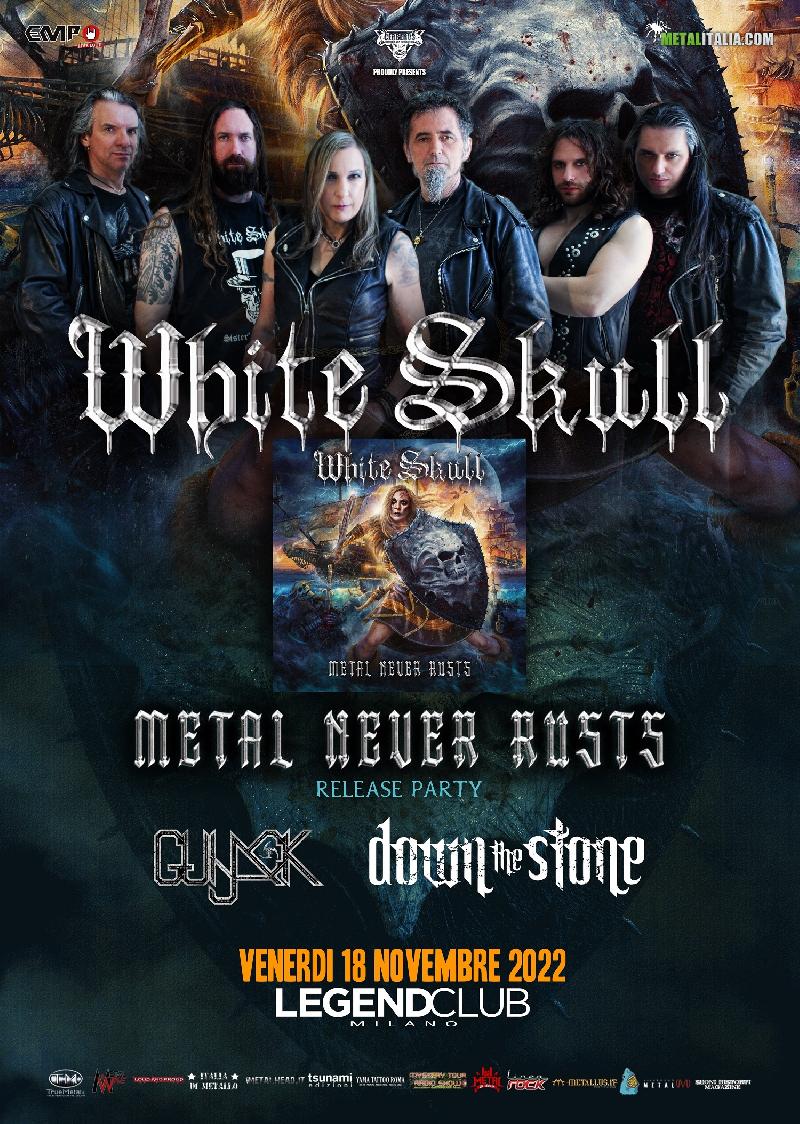 WHITE SKULL: orari e dettagli del release party per “Metal Never Rusts” al Legend di Milano