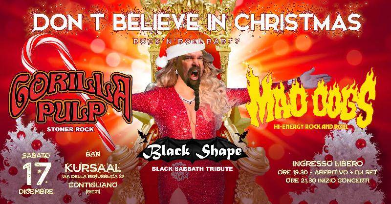 DON'T BELIEVE IN CHRISTMAS: i dettagli del rock'n'roll party