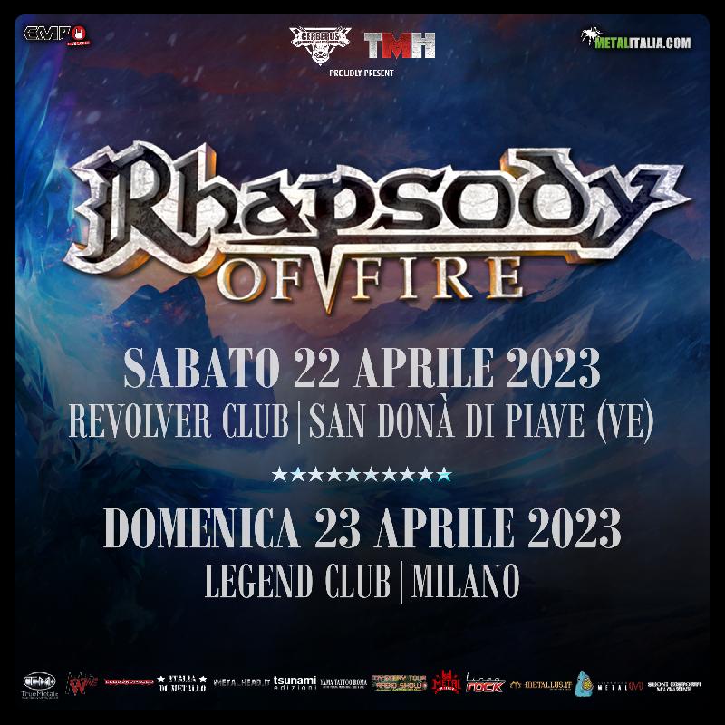 RHAPSODY OF FIRE: due date in Italia ad aprile 2023