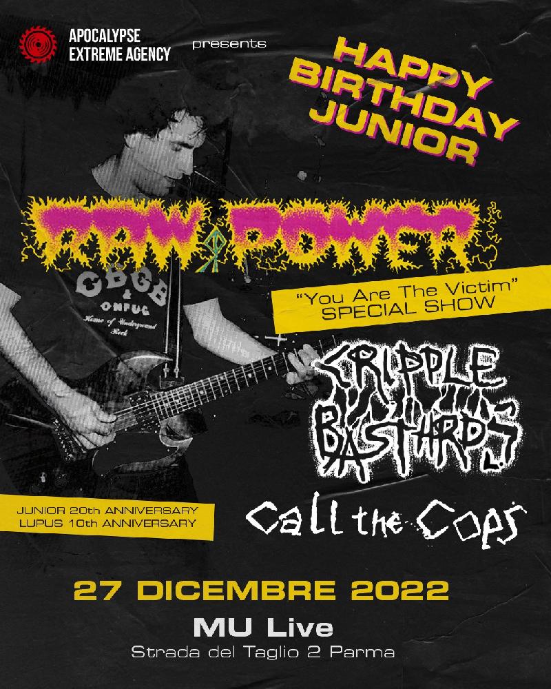 HAPPY BIRTHDAY JUNIOR FEST 2022: i CRIPPLE BASTARDS completano la-line up