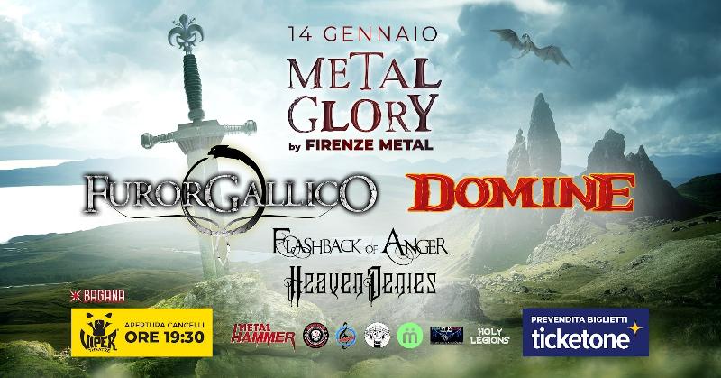 FIRENZE METAL: al Viper Theatre arriva ''Metal Glory'' la serata dedicata al power metal