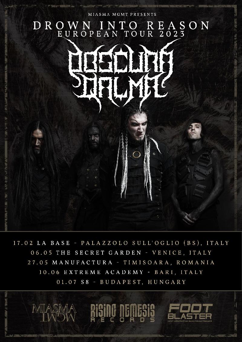 OBSCURA QALMA: le prime date del DROWN INTO REASON Tour 2023