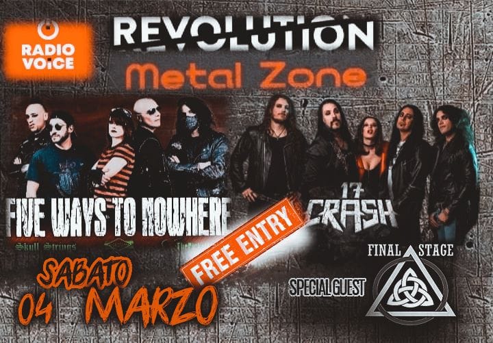 FIVE WAYS TO NOWHERE: live il 4 Marzo al Revolution Club