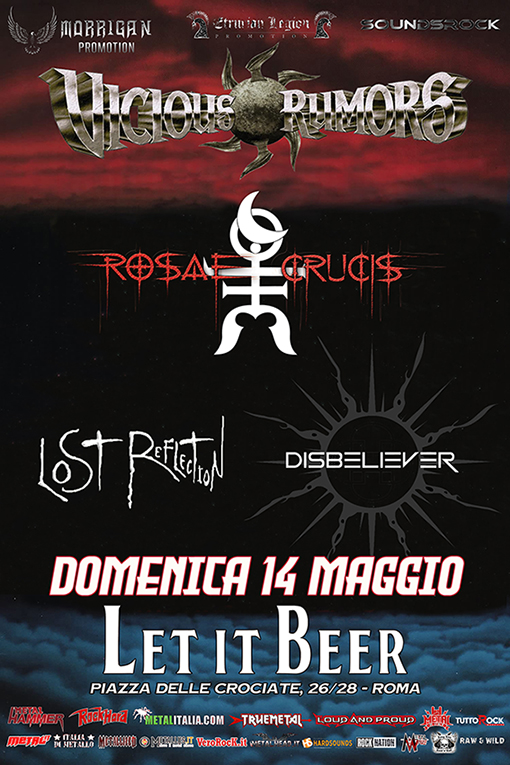 ROSAE CRUCIS: prossima data a Roma con i VICIOUS RUMORS