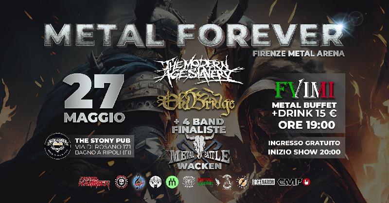 FIRENZE METAL: il 27 maggio al The Stony Pub arriva ''Metal Forever''
