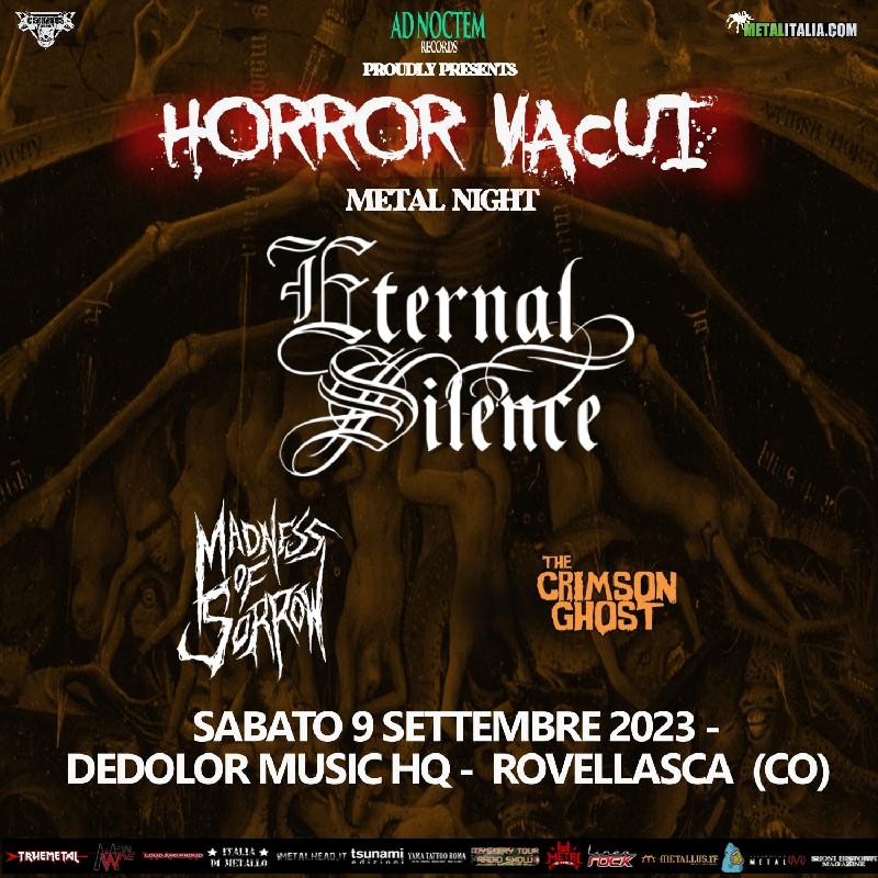 HORROR VACUI METAL NIGHT: al Dedolor con Eternal Silence, Madness of Sorrow e The Crimson Ghost