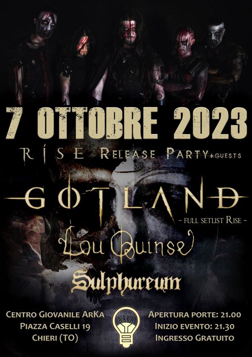 GOTLAND: i dettagli del release party per l'uscita del nuovo album "Rise"