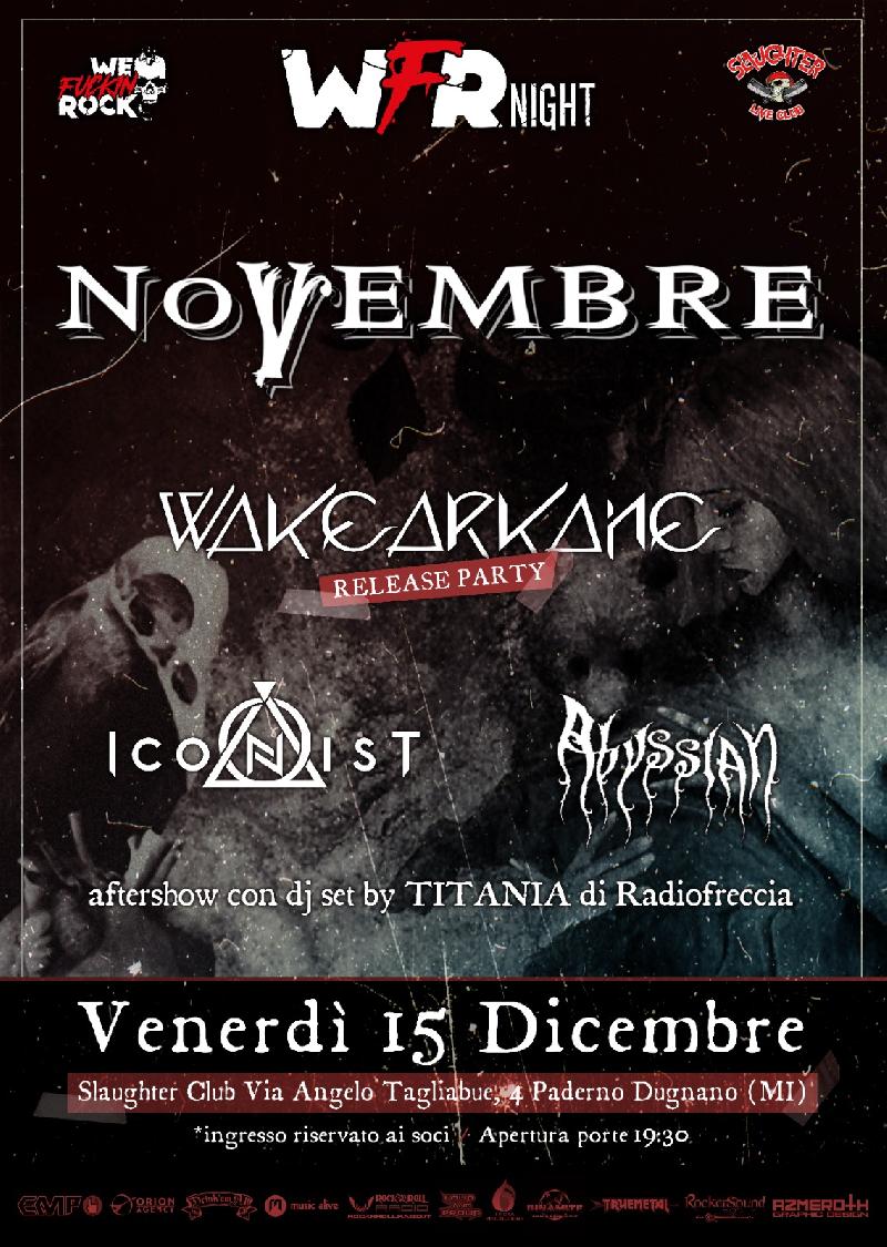 WFR NIGHT: NOVEMBRE live il 15 dicembre allo Slaughter