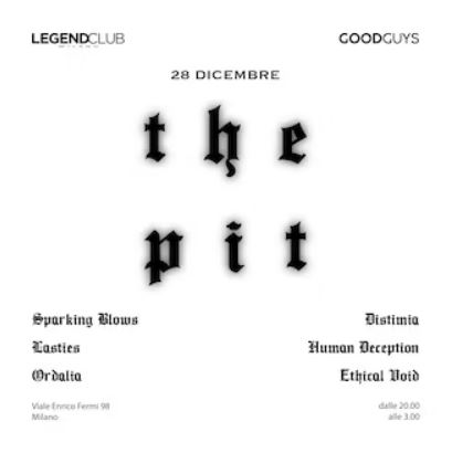 THE PIT: i dettagli dell'evento al Legend Club di Milano