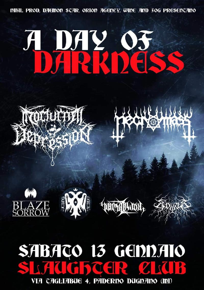 A DAY OF DARKNESS: i dettagli dell'evento