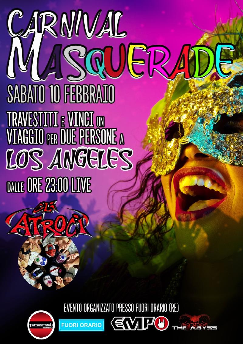 MASQUERADE PARTY: Atroci live al Carnevale del TempoRock presso Fuori Orario