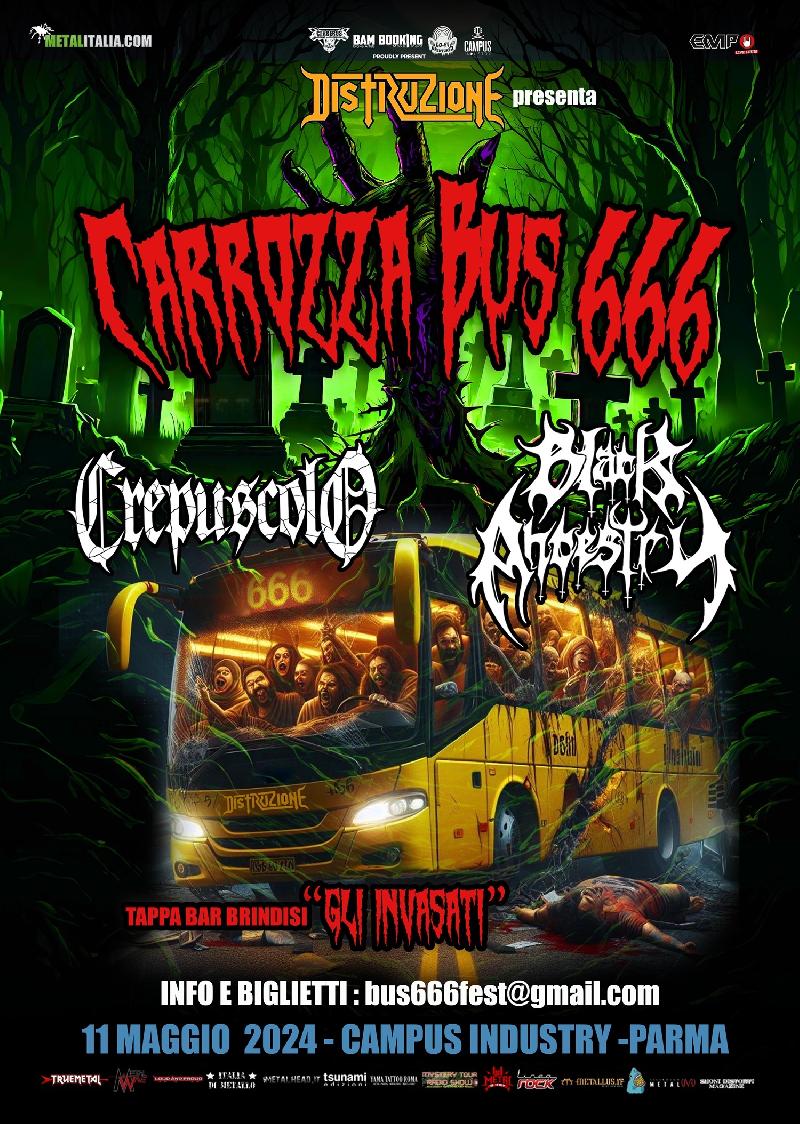 DISTRUZIONE: torna il Bus 666 per il Rise from the Grave con i DISMEMBER