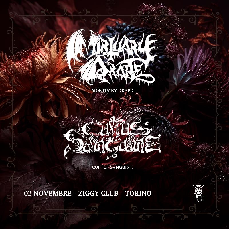 MORTUARY DRAPE e CULTUS SANGUINE: i dettagli del live a Torino