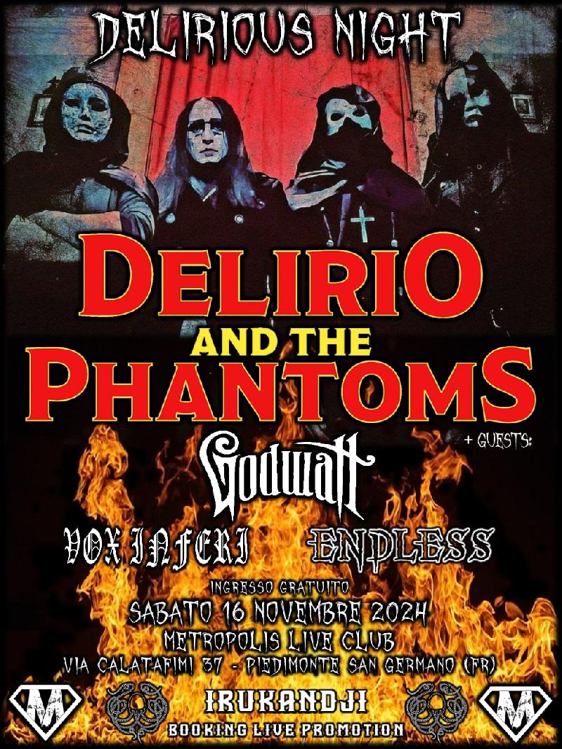 DELIRIOUS NIGHT: i dettagli della serata