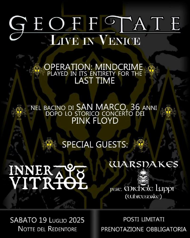 INNER VITRIOL: show di supporto a GEOFF TATE