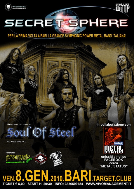 SOUL OF STEEL: data di supporto ai Secret Sphere