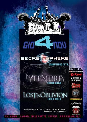 HEADBANGERS HALL: giovedì arrivano i SECRET SPHERE