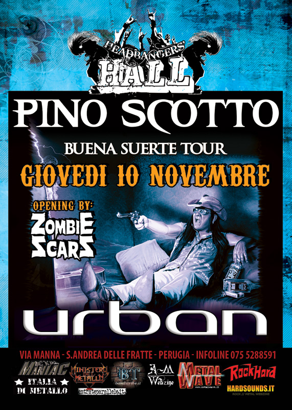 HEADBANGERS HALL: giovedì prossimo PINO SCOTTO a Perugia