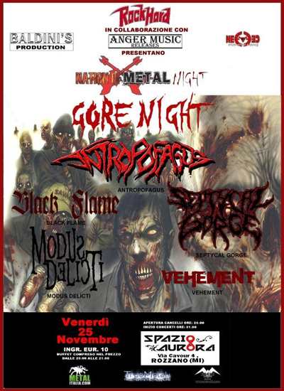 NATION OF METAL NIGHTS: i dettagli dell'evento Gore Night