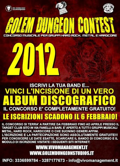 GOLEM DUNGEON CONTEST: i dettagli dell'edizione 2012
