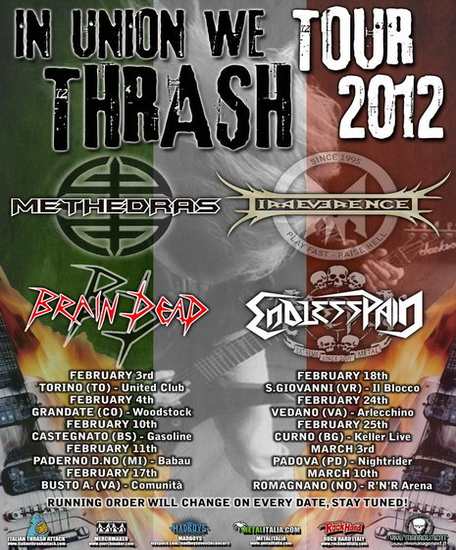 IN UNION WE THRASH TOUR: ingressi e merchandise in palio