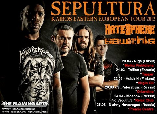 SAWTHIS: tour di supporto ai SEPULTURA