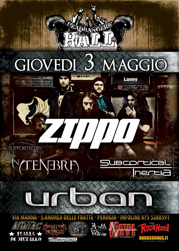HEADBANGERS HALL: giovedì arrivano gli ZIPPO