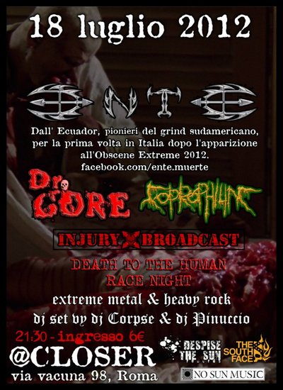 DEATH TO HUMAN RACE NIGHT: i dettagli del prossimo evento