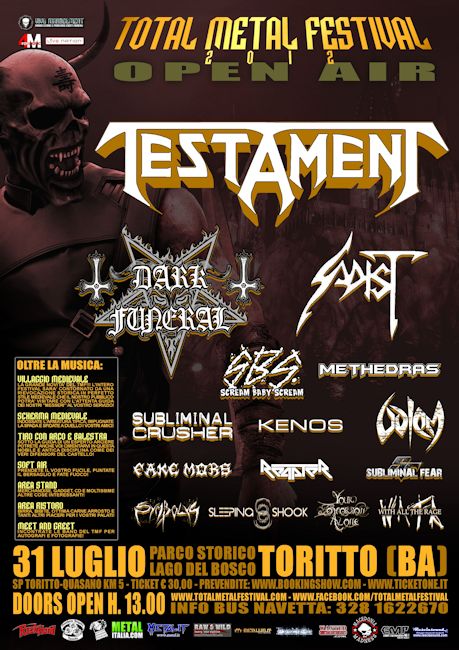 TOTAL METAL FESTIVAL 2012: tutto sul festival pugliese