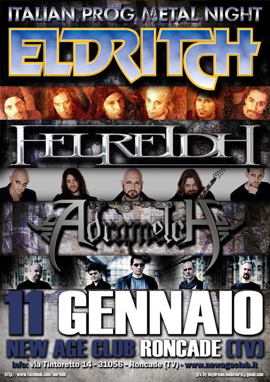 HELREIDH: Prog Metal Night con Eldritch e Adramelch
