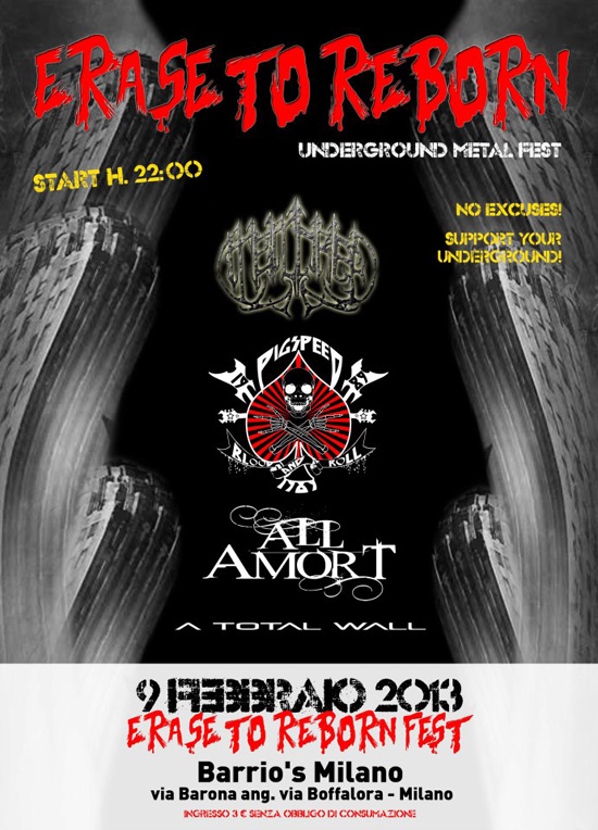 ERASE TO REBORN: i dettagli del Fest Underground milanese