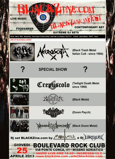 BLACKZINE INFEST: i dettagli dell'evento