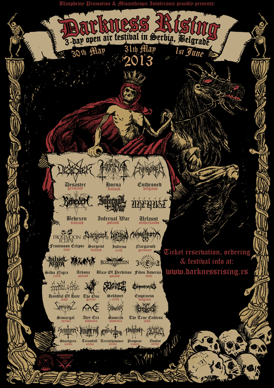 DARKNESS RISING FESTIVAL 2013: diverse band italiane confermate al fest serbo
