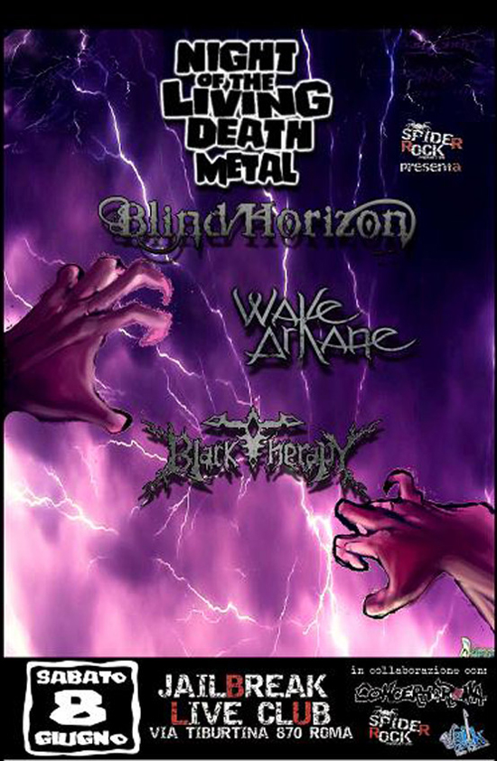 WAKE ARKANE: prima volta a Roma con BLIND HORIZON e BLACK THERAPY