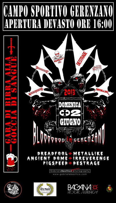 IRREVERENCE: setlist speciale al "BLOOD IN GERENZANO 2013"
