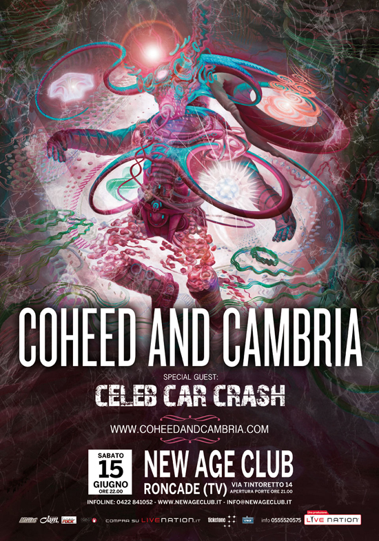 CELEB CAR CRASH: apriranno il concerto italiano dei COHEED AND CAMBRIA