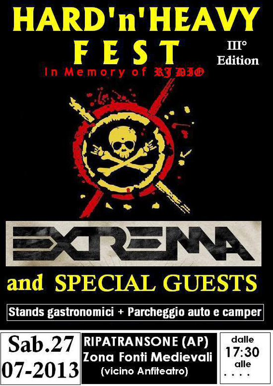 HARD 'N' HEAVY FEST: a luglio la terza edizione con EXTREMA