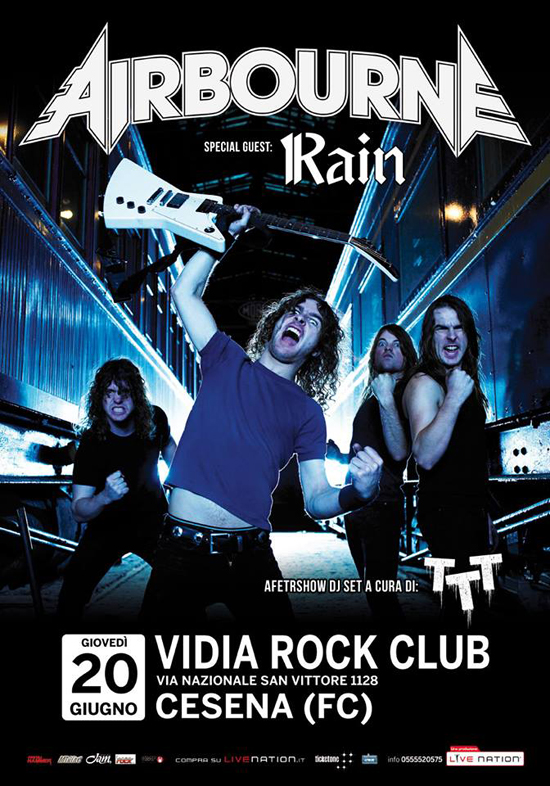 RAIN: insieme ad AIRBOURNE a Cesena