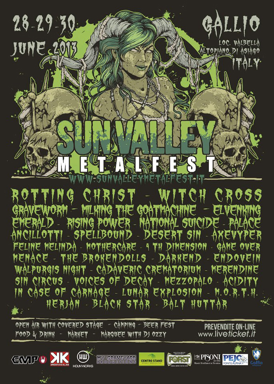 SUN VALLEY METALFEST 2013: il bill dei 3 giorni metal